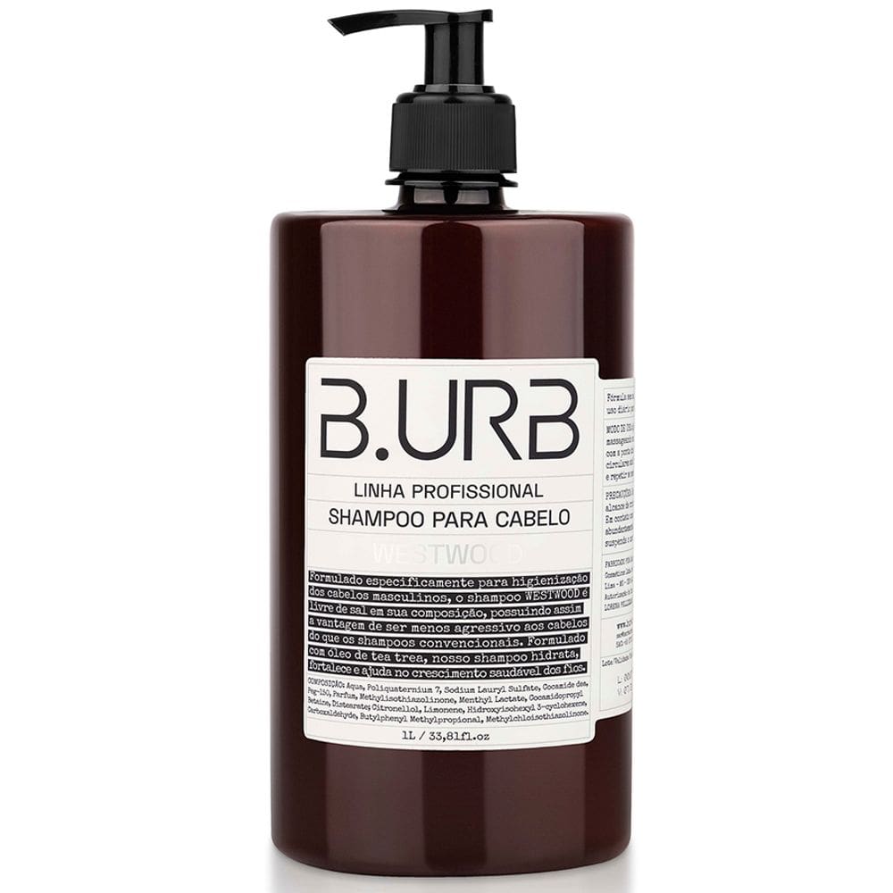 Shampoo Westwood 1 Litro Profissional Bancada Barbearia Barba Urbana B.URB