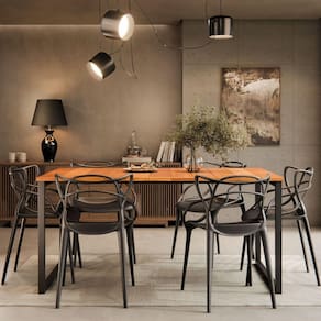 Mesa De Cozinha Austria Retangular 160x85 Estilo Industrial 6 Lugares Sala De Jantar E Restaurante Em Madeira Nature