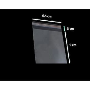 Saco Adesivado Plástico Transparente Vabene 6,5x9+3cm 500 Unidades