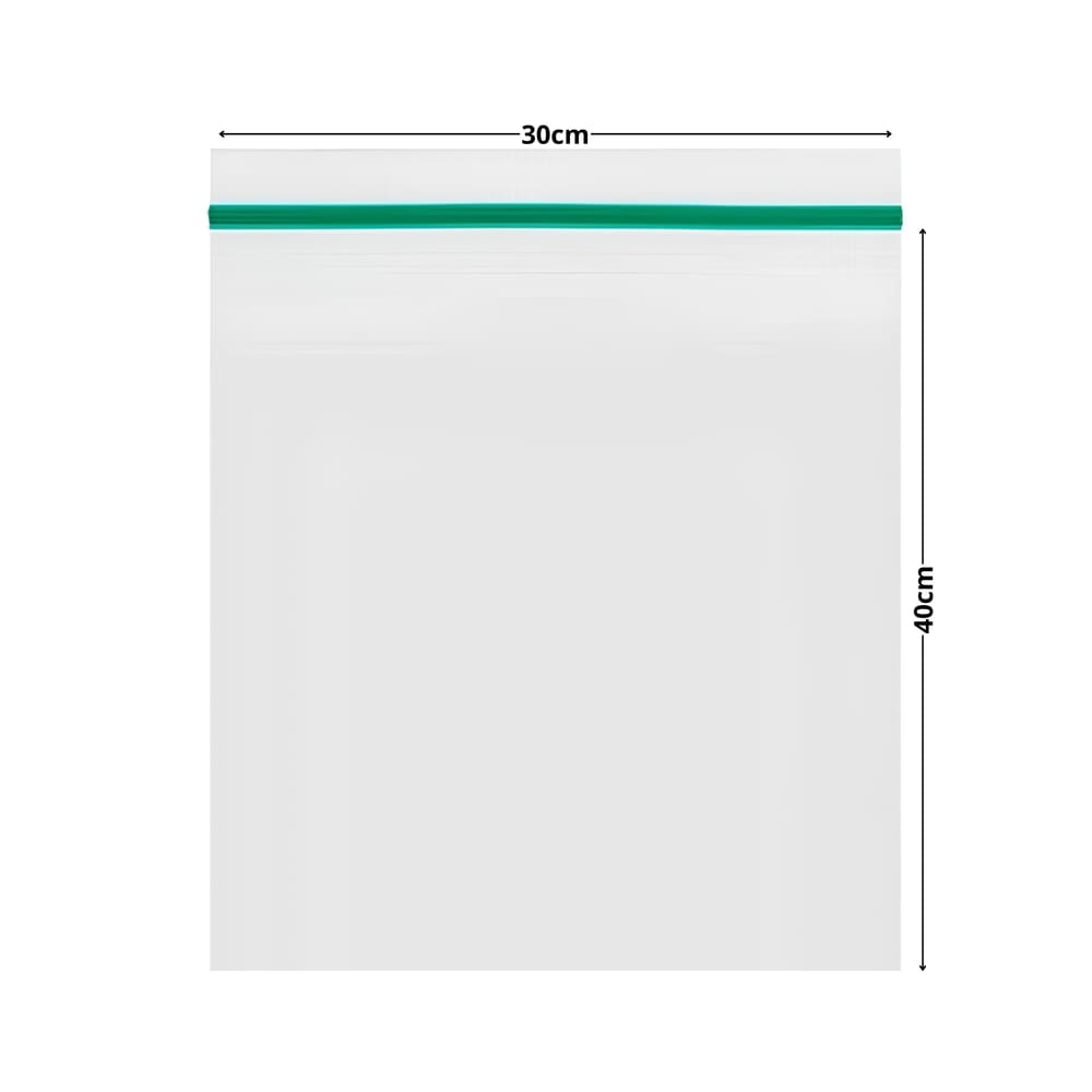 Saco 30x40cm Fecho Zip Transparente Vabene 100 Unidades