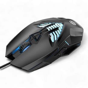Mouse Óptico Gamer RGB K-Snake Q1 DPI Ajustável 3200 LED USB Com Fio para PC - Preto