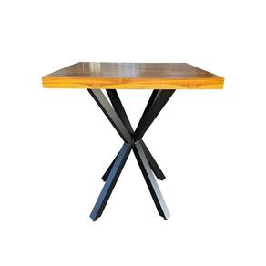 Mesa Madeira Teca Alumínio 70x70 - Preto