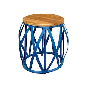 Puff X Alumínio Azul Marinho - Azul