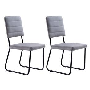 Conjunto 2 Cadeiras Barcelona em Aço Linha Industrial Preto/Cinza