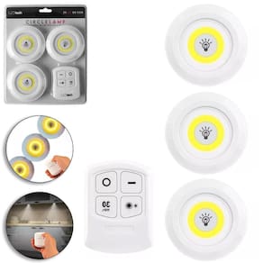 Abajur Luminaria Led Redonda Controle Remoto + Suporte