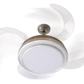Ventilador Teto Retrátil Com Controle 110cm Cromado Bivolt
