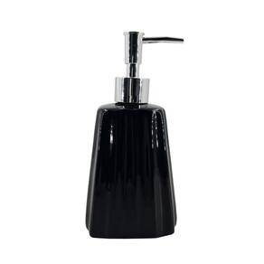 Saboneteira Liquida Modelagem De Cerâmica Lavabo Preto Luxo