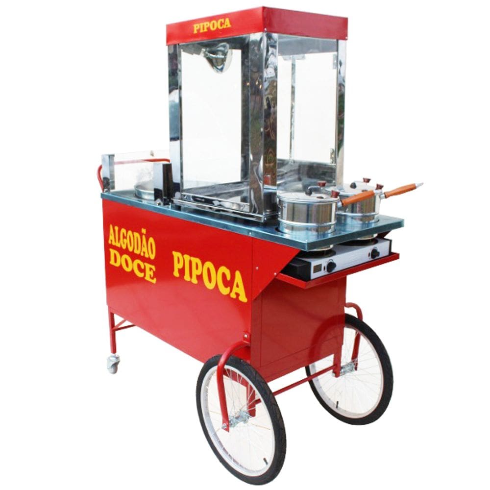 Carrinho de pipoca e  1 Maquina algodão doce