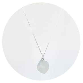 Colar 50Cm Prata 925 Howlita Bruta Natural P. Vecchio Joias