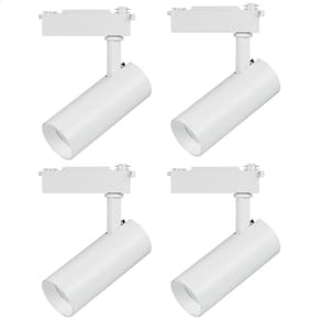 Kit 4 Spot Led MR16 para Trilho Eletrificado Branco 110/220v 6500K Frio