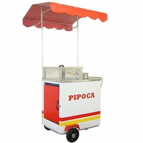 Carrinho de pipoca doce a salgada com abertura superior Mod 4214