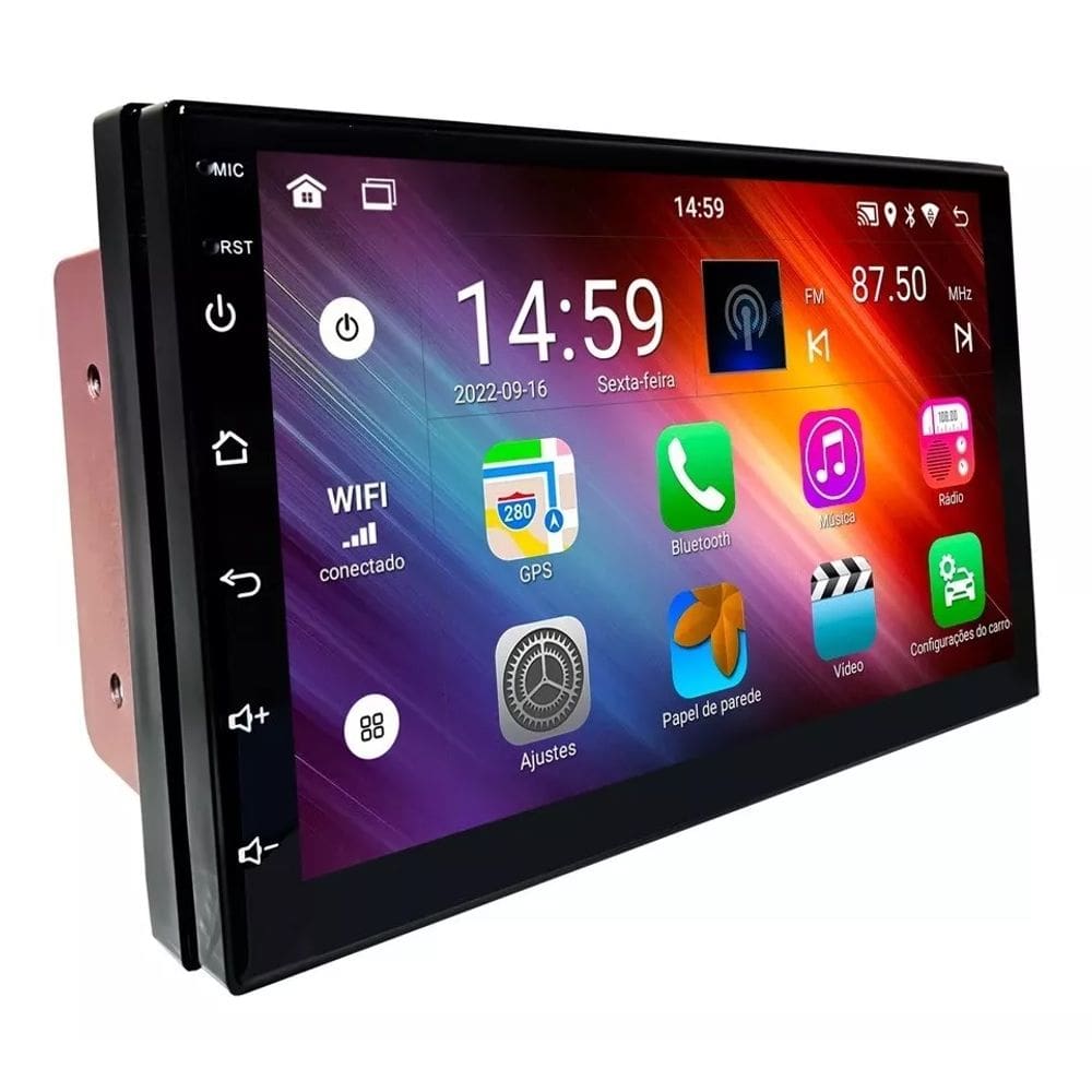 Kit Multimídia New Fit 2009 / 2014 Android 7 Pol 2/32GB Carplay GPS - 701K FirstOption