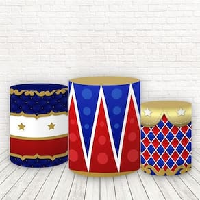 Trio De Capas Cilindros 3D Sublimado Circo Fcc-001
