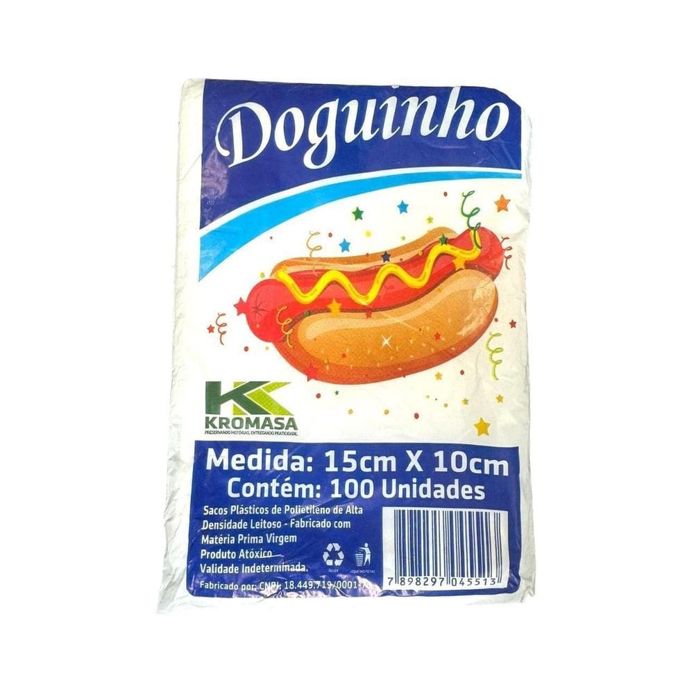 Saco Plastico Para Hot Dog Cachorro Quente 15X10- Com 500Un