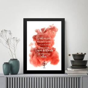 Quadro Decorativo Ogum - Frase 24X18Cm - Com Vidro