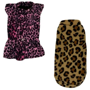 Kit 2 Roupas De Inverno Cães E Gato Vestido E Capa Gg - 007
