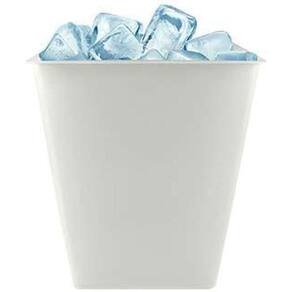 Kit 2 Balde Gelo Branco 2,6L Plástico Premium