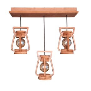 Luminária Lustre Pendente 3 Lampião 110/220 V
