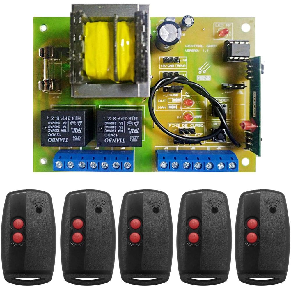 Kit 1 Central De Comando Gars + 05 Ctrls Code Learning 5001