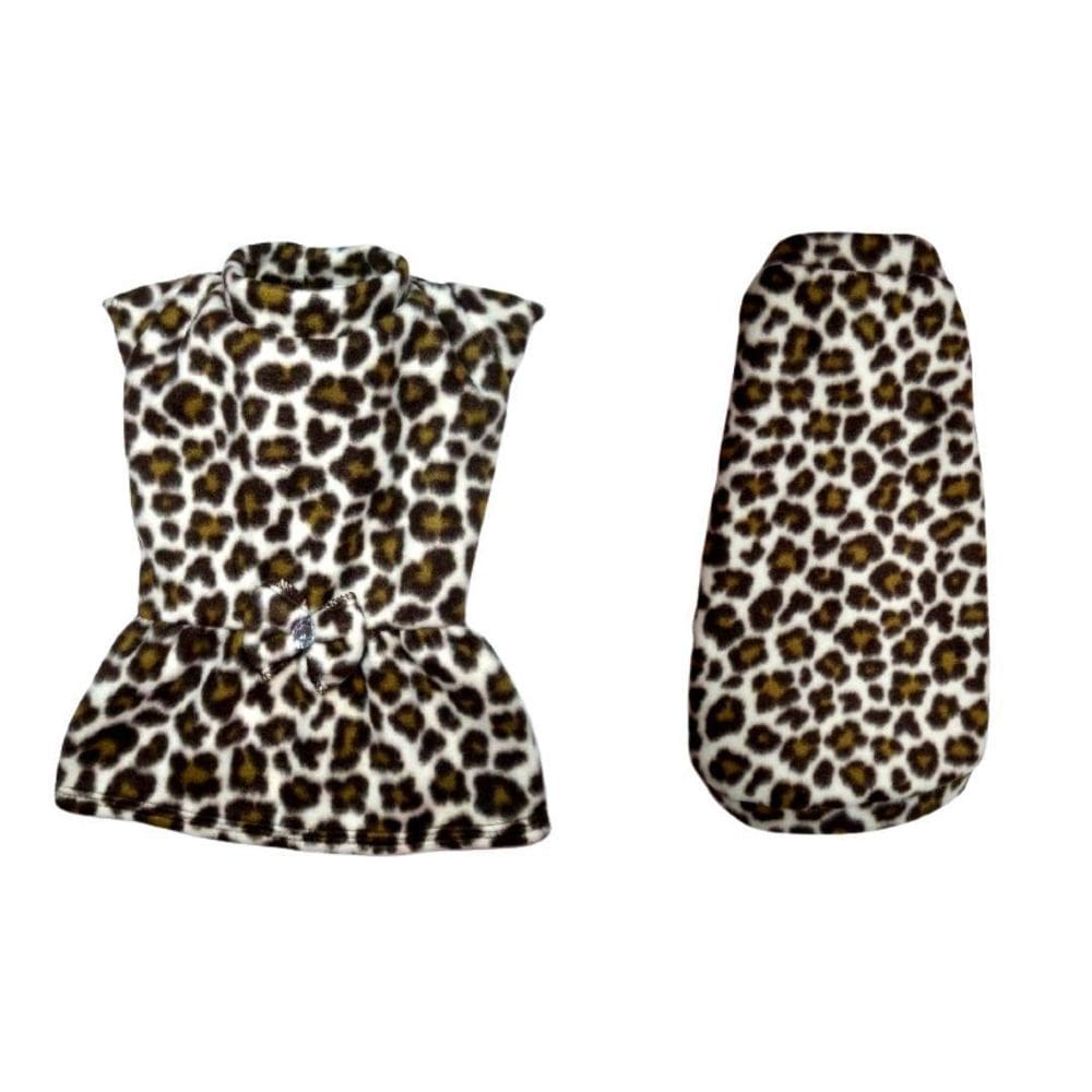 Kit 2 Roupas Para Cães - Vestido E Suéter De Inverno  Pp