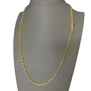 Cordão Cadeado 2Mm Feminino - Banhado A Ouro 18K