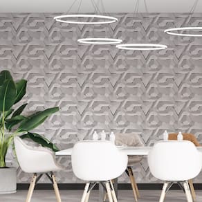 Papel De Parede Adesivo Abstrato 3D Branco 95 - 3,0M