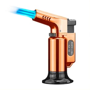 Isqueiro Laranja Tocha Flamejante Maçarico Portátil Culinário Automático à Gás Acendedor Flambador