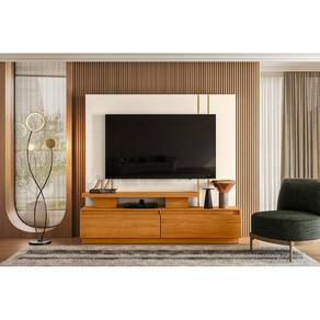 Painel New Apolo para TV de até 75 polegadas - Cinamomo / OFF WHITE - Madetec