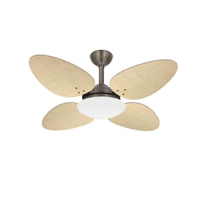 Ventilador Teto 4 Pás Palha Natural Turbo Trevo Ventax 220V