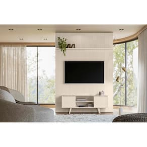 Painel Panorama para TV de até 55 polegadas - Calacata/Off White - Madetec