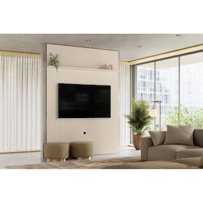 Home Piso-Teto New Interlagos para TV de até 65 polegadas - Off White - Madetec