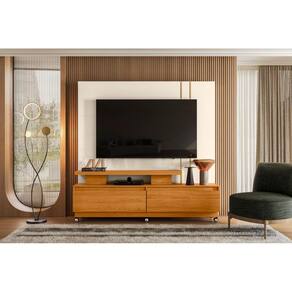 Painel New Apolo para TV de até 75 polegadas (COM RODÍZIOS) - Cinamomo / OFF WHITE - Madetec