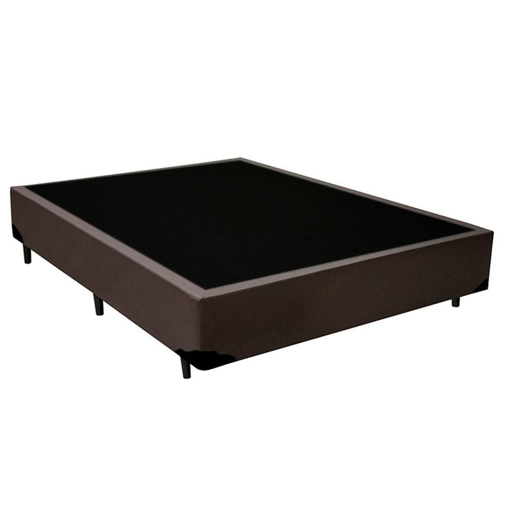 Cama Box Casal Sintético Serene Marrom 138x188x40