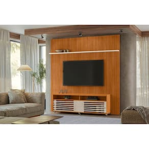 Painel Frizz New Prestige para TV de até 75 polegadas - Cinamomo /Off White - Madetec
