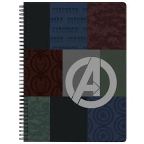Caderno Os Vingadores Tam Grande Arame 160 Folhas Escolar