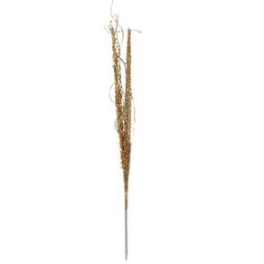 Folhagem De Natal Champagne 57X5X3cm Haste Trigo Glitter