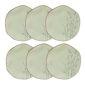 Conjunto 6 Pratos Raso 27,5 cm Ryo Bambu Porcelana Oxford