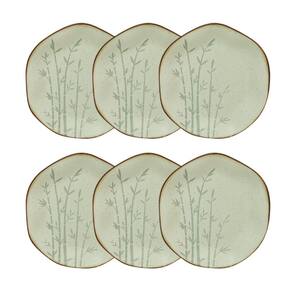 Conjunto 6 Pratos de Sobremesa 21,5 cm Ryo Bambu Porcelana Oxford