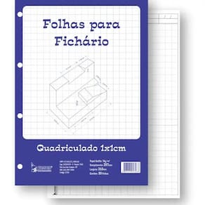 Bloco de Folhas para Fichário Quadriculado 1x1cm - Tamoio