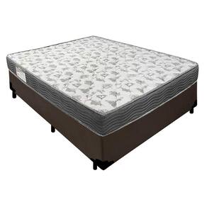 Cama Box Casal Sintético + Colchão De Espuma D33 - Serene - 138cm Marrom