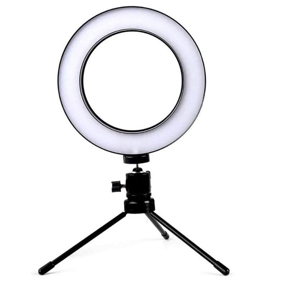 Ring Ligth Led 6 Luz Branca + Tripé 2M