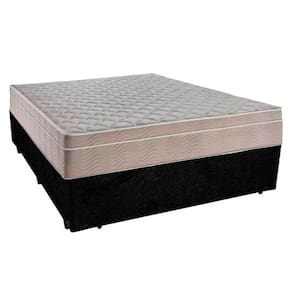 Cama Box Casal Suede + Colchão Serene Molas Ensacadas 138x188x65 Preto