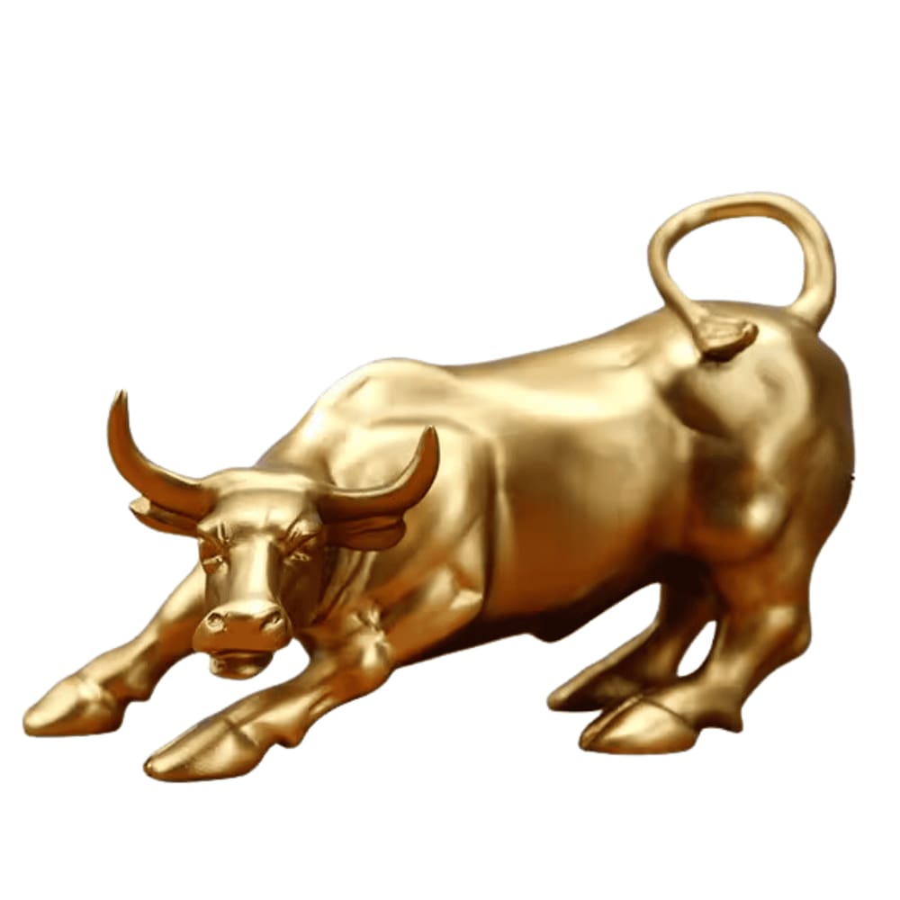 Touro Wall Street estátua escultura decoração Escritório Trader Corretora Resina