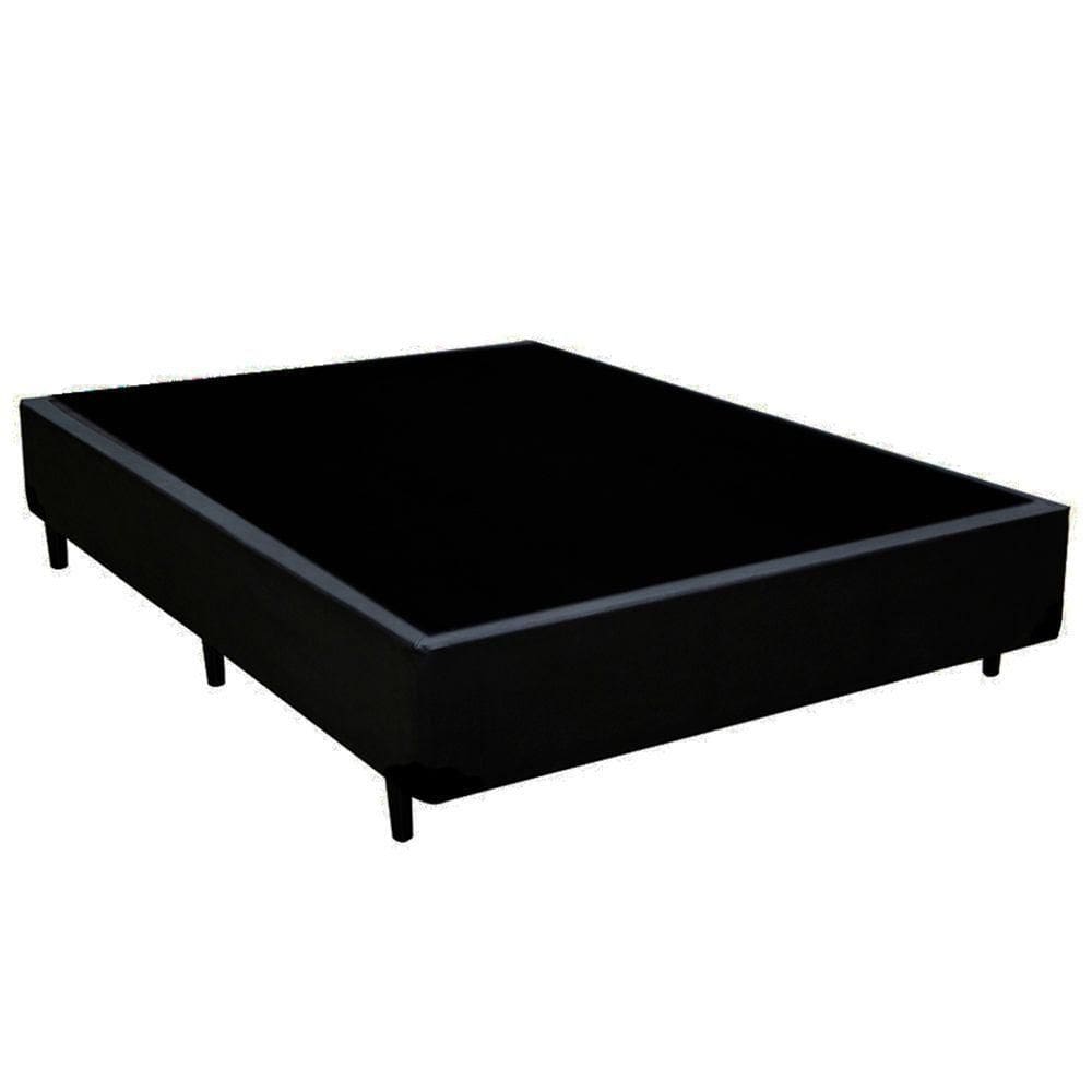 Cama Box Casal Sintético Serene Preto 138x188x40
