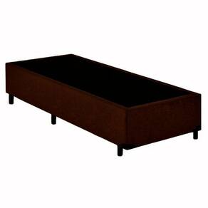 Cama Box Solteiro Suede Serene Marrom 88x188x40