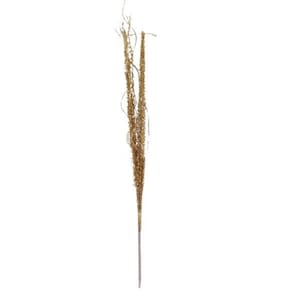 Folhagem De Natal Champagne 57X5X3cm Haste Trigo Glitter