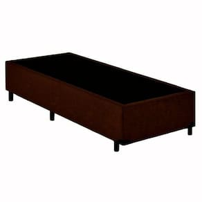 Cama Box Solteiro Suede Serene Marrom 88x188x40