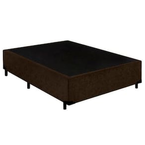 Cama Box Casal Suede Serene Marrom 138x188x40