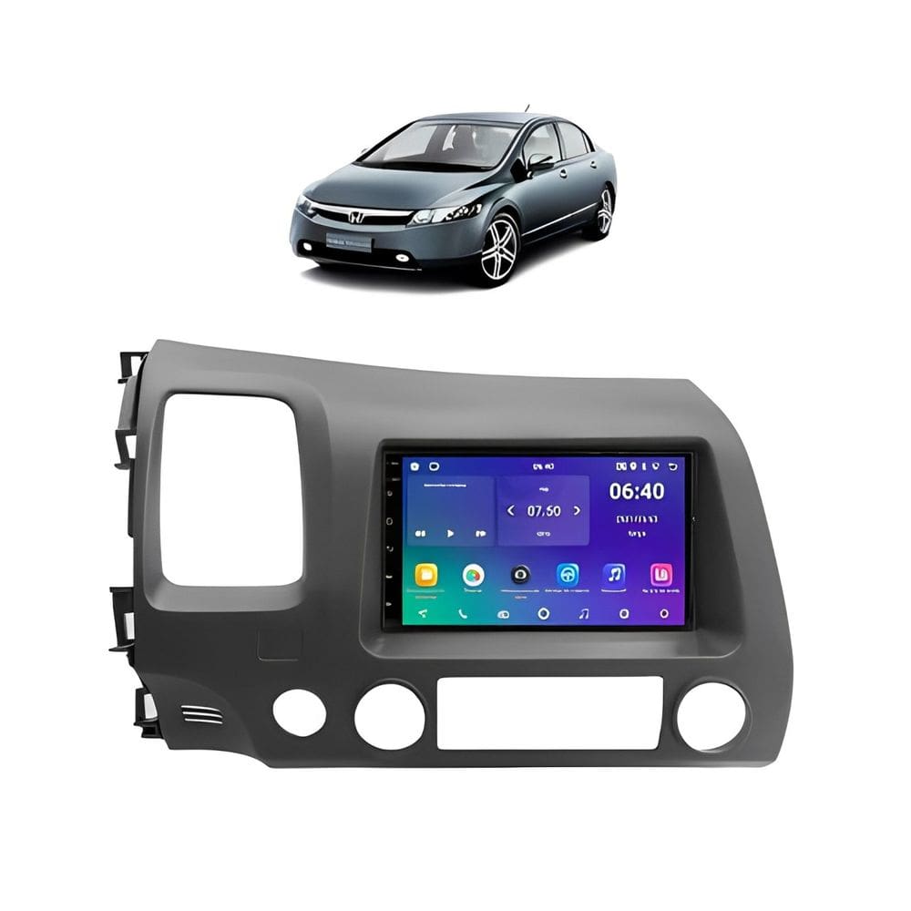 Kit Multimídia Civic G8 2007 / 2011 Android 7 Pol 2/32GB Carplay - 701K FirstOption