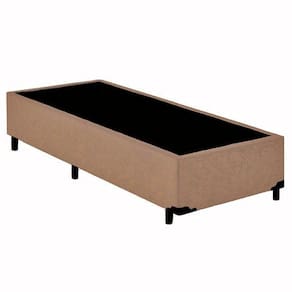 Cama Box Solteiro Suede Serene Bege 88x188x40